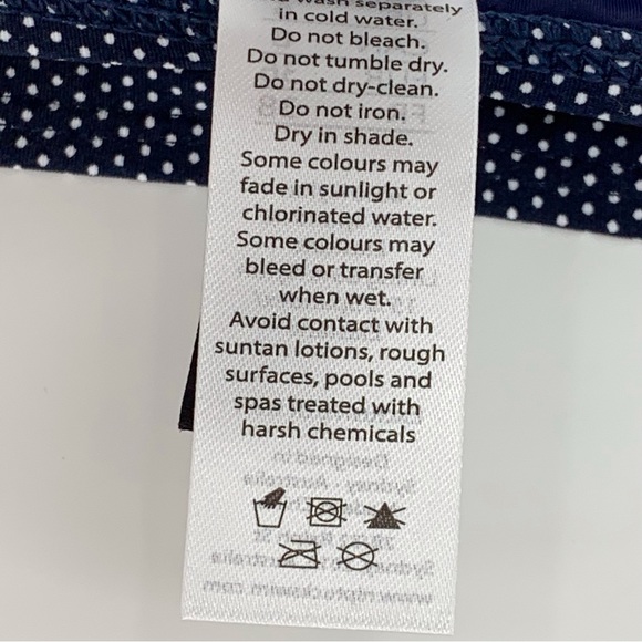 Nip Tuck NWT Navy with White Polka Dots Mid Rise Full Coverage Bikini Bottoms, 6 - Picture 15 of 15